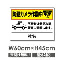 【防犯カメラ作動中】W600mm×H450mm 名入れ無料 不法投棄 監視カメラ 作動中 監視中 24時間 録画中 屋外 オーダー セキュリティ看板 エトセトラ 屋外ゴミ捨て迷惑行為防止対策 私有地 マンション管理 camera-203