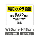 【防犯カメラ設置】W600mm×H450mm 名入れ無料 不法投棄 監視カメラ 作動中 監視中 24時間 録画中 屋外 オーダー セキュリティ看板 エトセトラ 屋外ゴミ捨て迷惑行為防止対策 私有地 マンション管理 camera-204