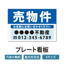 【社名・電話番号入れ対応】「売物件」 不動産 管理看板 募集看板 広告 契約 会社 お店 店舗 電話番号 売物件 新築 売地看板 trg-fds-01