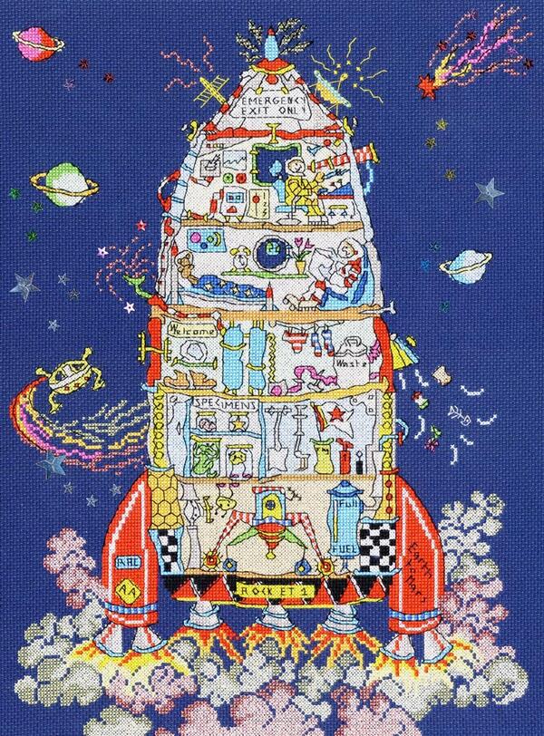 Bothy Threads クロスステッチ刺繍キット 「Cut Thru' Rocket」 XCT6 ロケット ボシースレッズ 【海外..