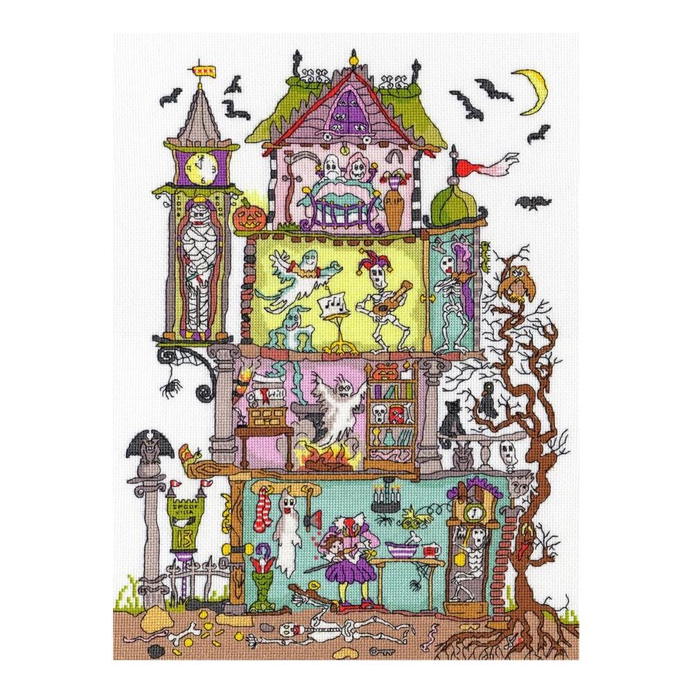 Bothy Threads クロスステッチ刺繍キット 「Cut Thru' Haunted House」 XCT25 お化け屋敷 クリスマス ボシースレッズ 【海外取り寄せ/納期40〜80日程度】
