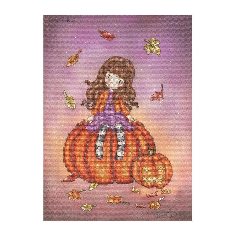 Bothy Threads クロスステッチ刺繍キット "Pumpkin Perch" XG50 ボシースレッズ 【海外取り寄せ/納期40～80日程度】 ハロウィン