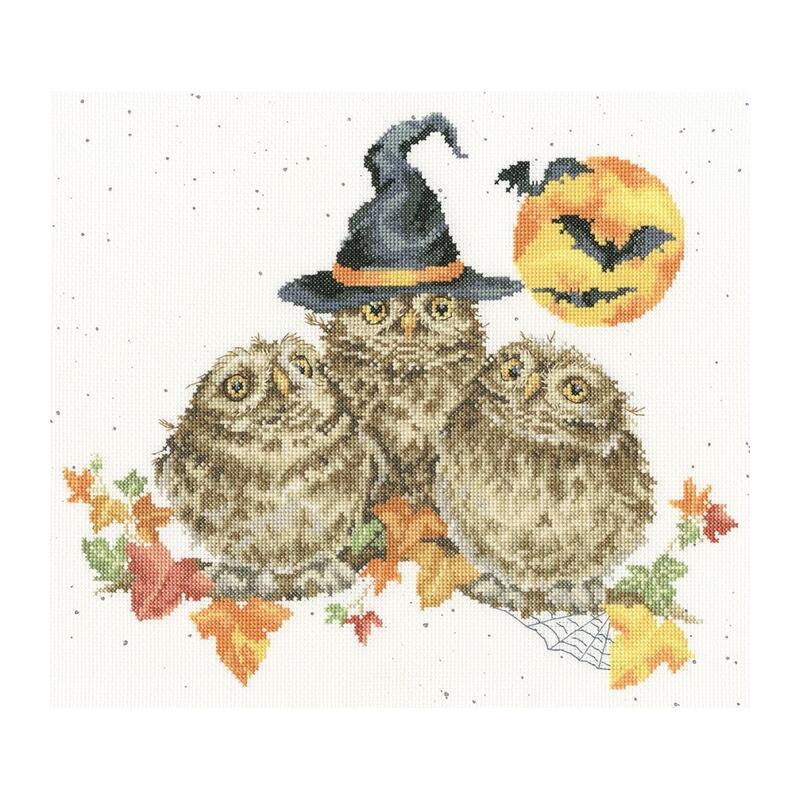 Bothy Threads クロスステッチ刺繍キット "Happy Owl-o-ween" XHD145 (フクロウのハロウィン) ボシースレッズ 【海外取り寄せ/納期40～80日程度】