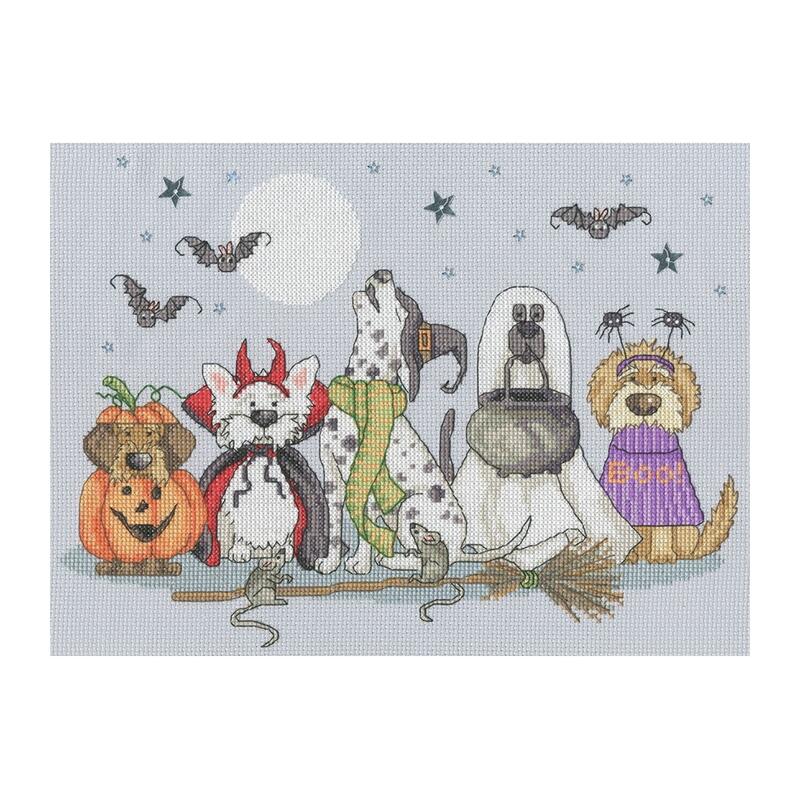 Bothy Threads クロスステッチ刺繍キット "Howling Hounds" XKTB18 (犬のハロウィン) ボシースレッズ 【海外取り寄せ/納期40～80日程度】
