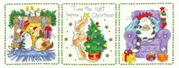 Bothy Threads クロスステッチ刺繍キット 039 Twas The Night Before Christmas (クリスマスイブ) XMS36 ボシースレッズ 【海外取り寄せ/納期40～80日程度】