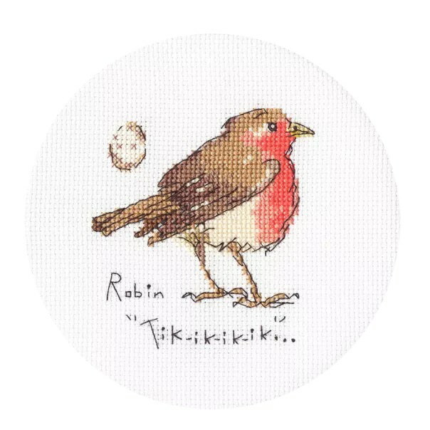 Bothy Threads クロスステッチ刺繍キット "Little Robin - Garden Birds" XMF4P ボシースレッズ 【海外取り寄せ/納期40～80日程度】