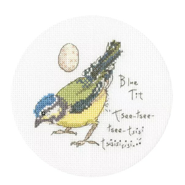 Bothy Threads クロスステッチ刺繍キット "Little Blue Tit - Garden Birds" XMF6P ボシースレッズ 【海外取り寄せ/納期40～80日程度】
