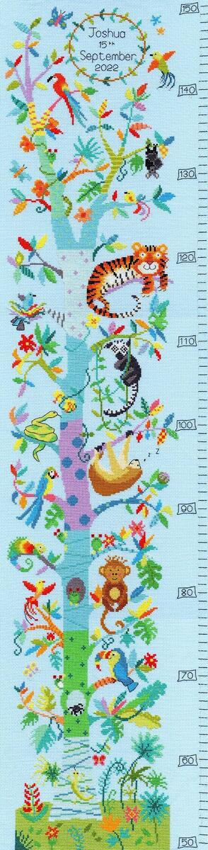 Bothy Threads クロスステッチ刺繍キット "Tropical Height Chart" (身長計) XEJ10 ボシースレッズ 【..