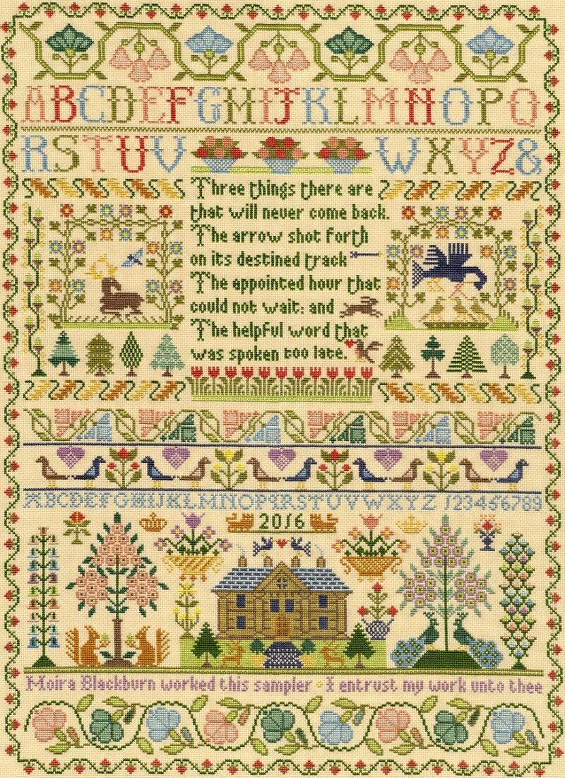 Bothy Threads クロスステッチ刺繍キット 「Three Things」 Moira Blackburn Samplers XS4 サンプラー ボシースレッズ 【海外取り寄せ/納期40〜80日程度】