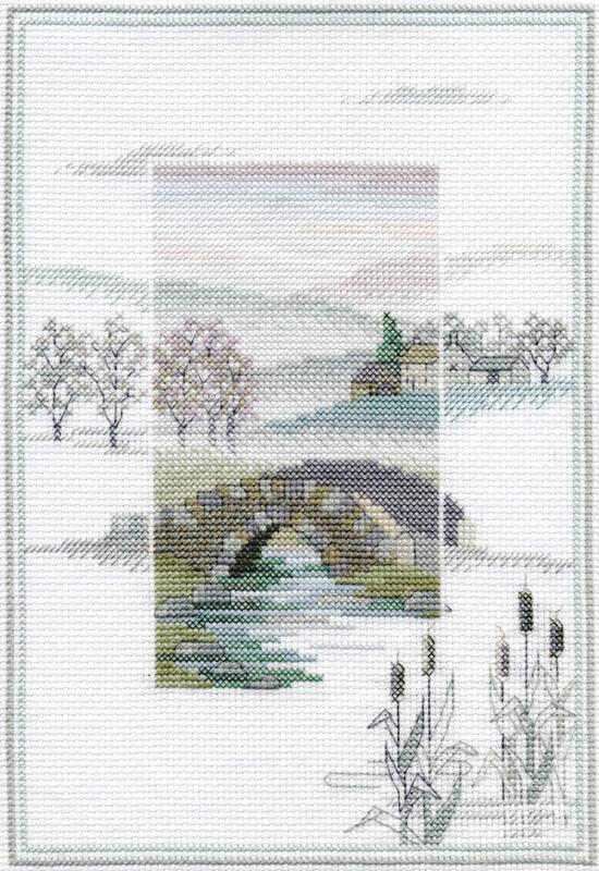 Bothy Threads クロスステッチ刺繍キット "Misty Mornings - Winter Bridge" MM2 ボシースレッズ 【海外取り寄せ/納期40〜80日程度】
