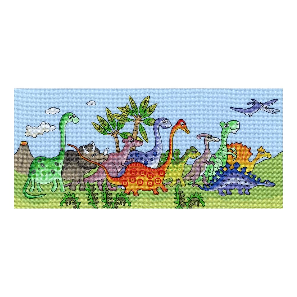 Bothy Threads クロスステッチ刺繍キット 「Dinosaur Fun」 XJR22 (恐竜) ボシースレッズ 【海外取り寄せ/納期40〜80日程度】