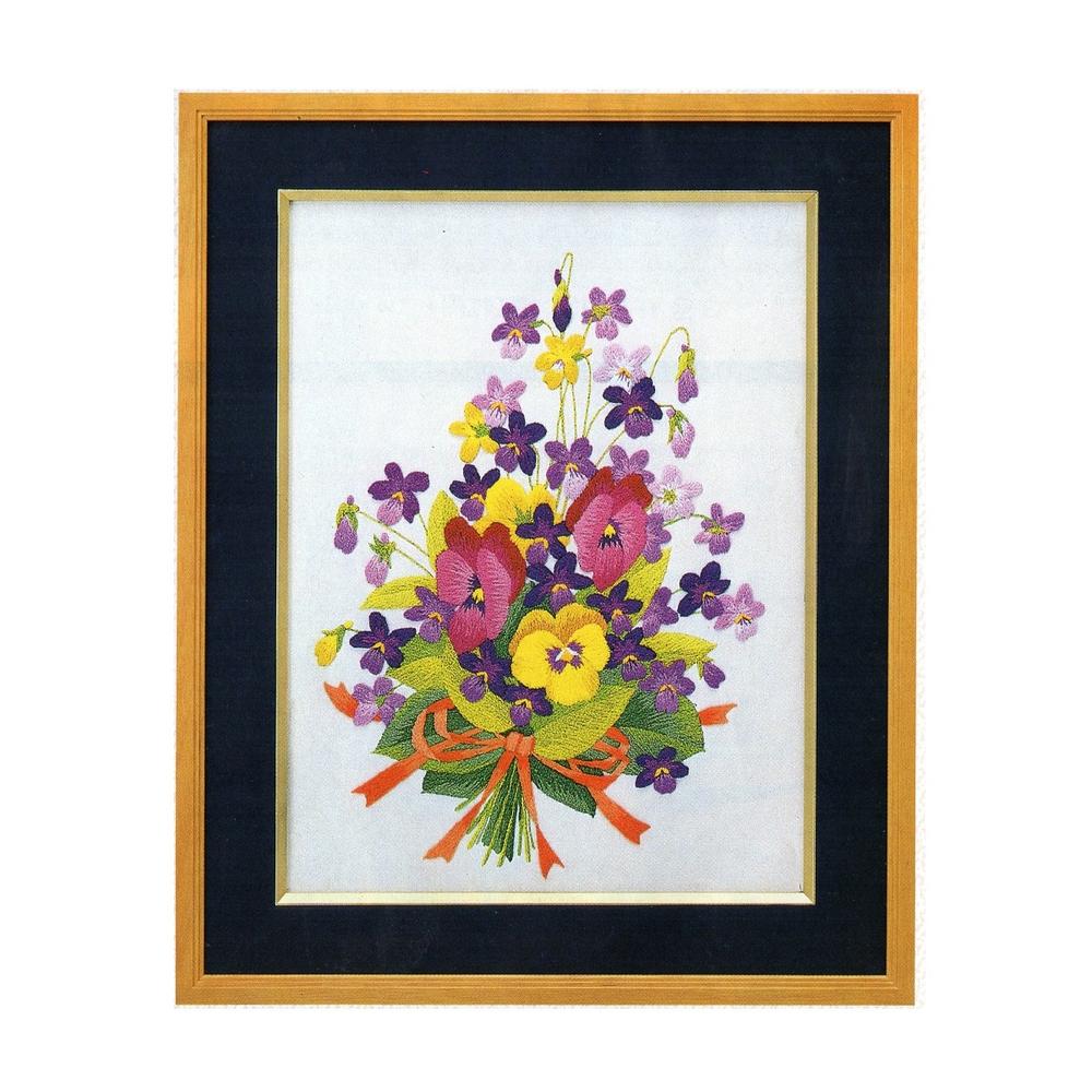 東京文化刺繍キット BSK-097 「すみれとパンジー」(3号)