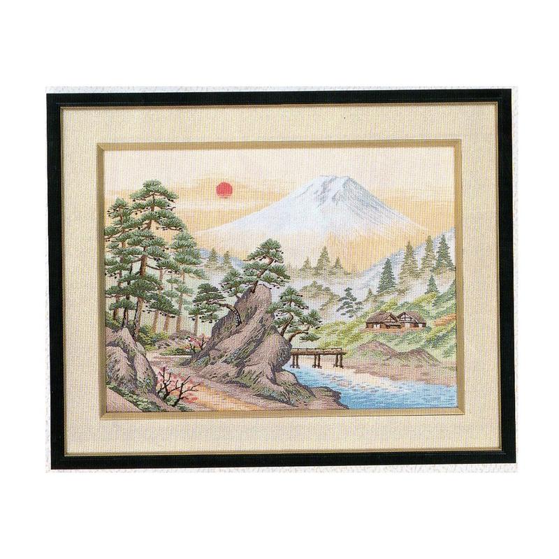 東京文化刺繍キット BSK-115 「新春日の出」(3号) 富士山