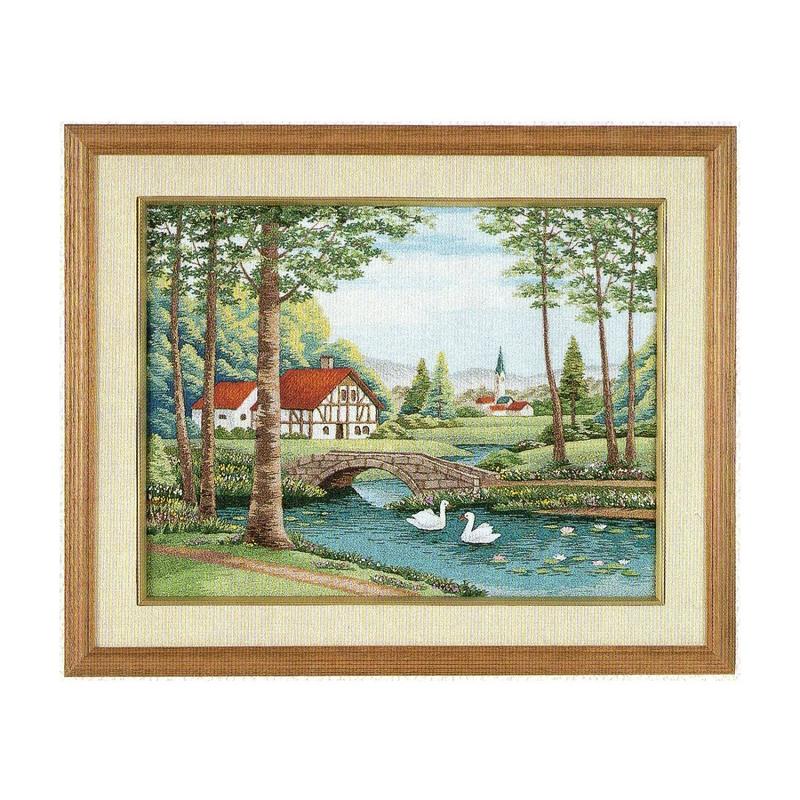 東京文化刺繍キット BSK-476 「春の白鳥」(4号)