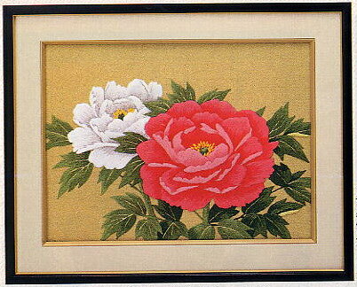 楽天HAND WORK とりい東京文化刺繍キット BSK-094 「紅白牡丹」（3号） ぼたん ボタン