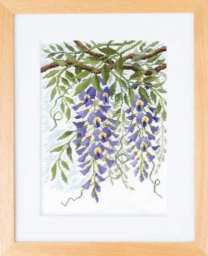 Olympusクロスステッチ刺繍キット 7180「藤ふさとつる」 オリムパス