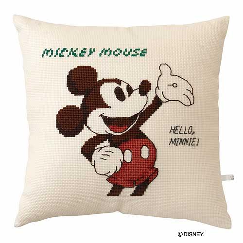 Olympusクロス刺繍キット6032「ミッキーマウス」 ディズニー クッション 40cm角 MICKEY MOUSE (c)Disney クロスステッチ刺繍キット オリムパスのサムネイル