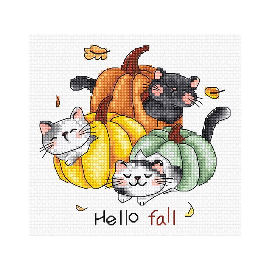 LETISTITCH クロスステッチ刺繍キット L8078 "Hello Fall" (ハロウィン Halloween) 【海外取り寄せ/納期45～90日程度】