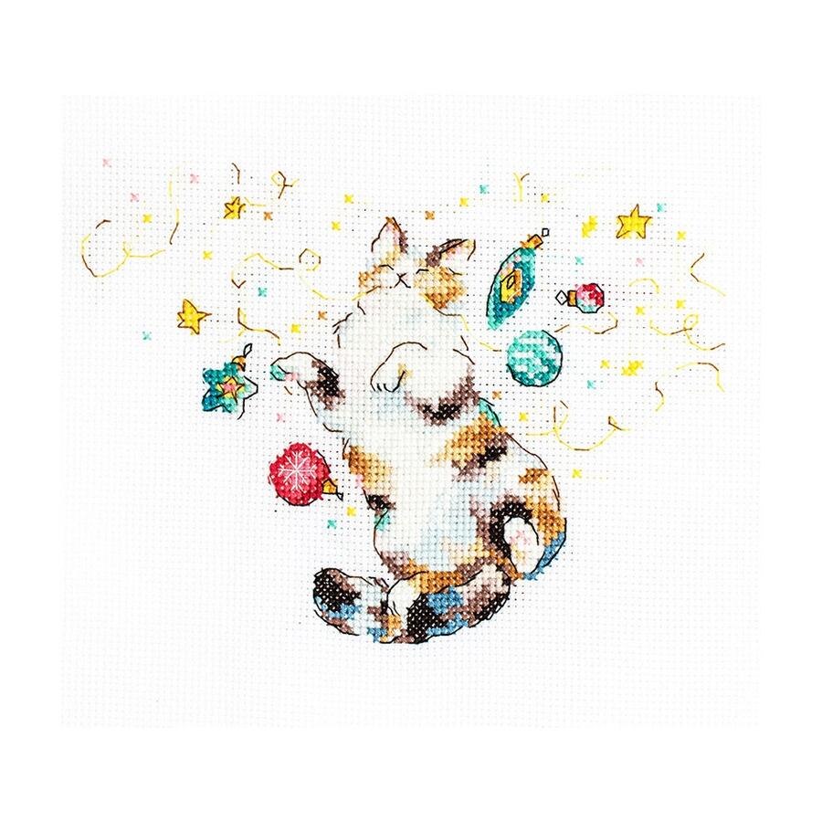 LETISTITCH クロスステッチ刺繍キット L8812 "Cat’s Happiness" (猫の幸せ) 