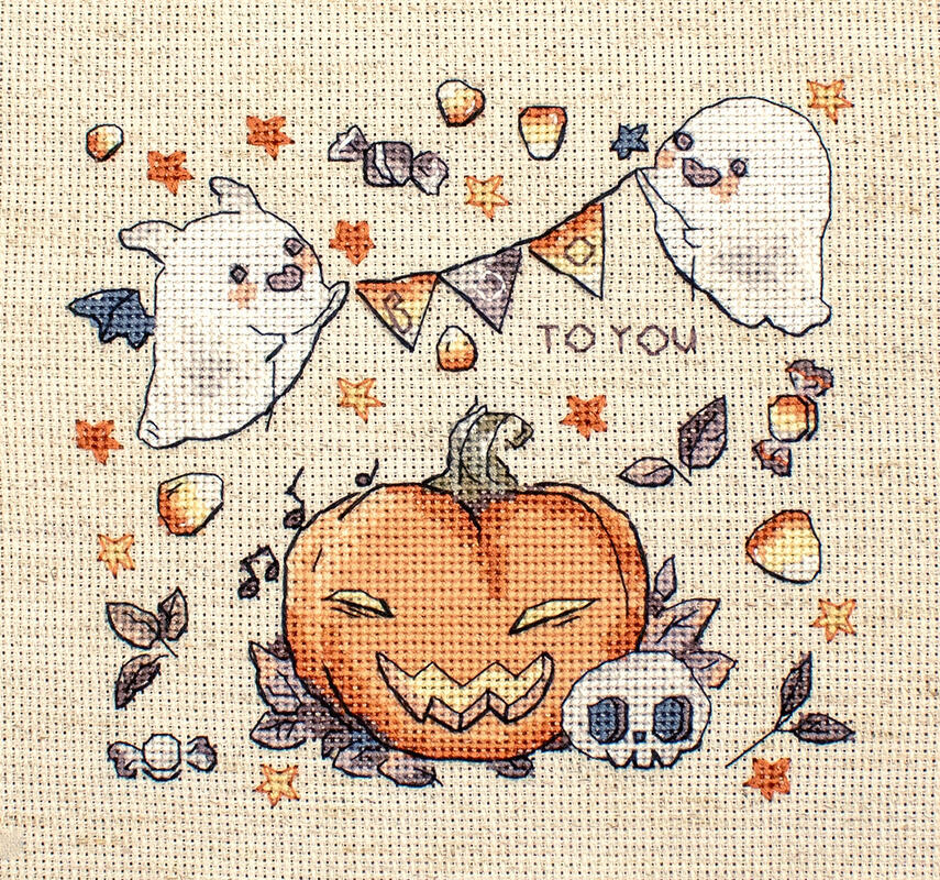 LETISTITCH クロスステッチ刺繍キット L8814 "Boo To You" (ハロウィン Halloween) 【海外取り寄せ/納期45～90日程度】