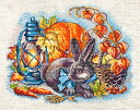 LETISTITCH クロスステッチ刺繍キット L8998 "Autumn with a rabbit" (秋のウサギ) 【海外取り寄せ/納期45~90日程度】