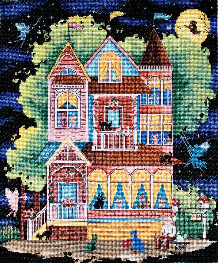 LETISTITCH クロスステッチ刺繍キット No.937 「Fairy tale house」 (おとぎ話の家) 【海外取り寄せ/納期40〜80日程度】