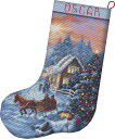 LETISTITCH クロスステッチ刺繍キット L8011 "Christmas Eve Stocking" (クリスマスイブのソックス) 【海外取り寄せ/納期45~90日程度】
