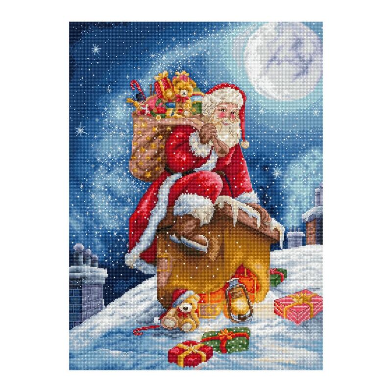 LETISTITCH クロスステッチ刺繍キット L9964 "Santa’s Secret Stop" (サンタクロース) 【海外取り寄せ/納期45～90日程度】
