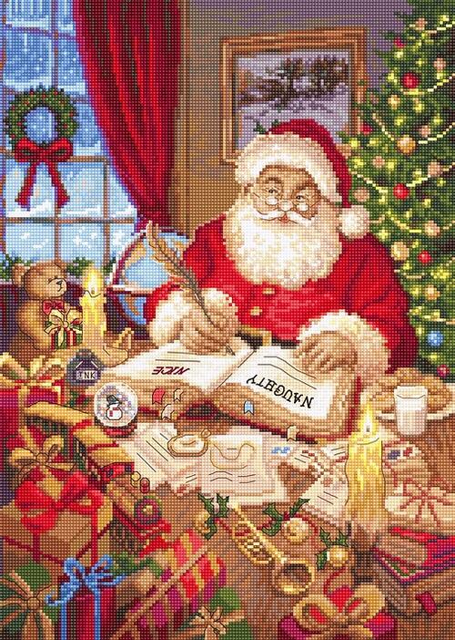 LETISTITCH クロスステッチ刺繍キット No.951 「The List of naughty and nice」 (サンタクロース/クリ..