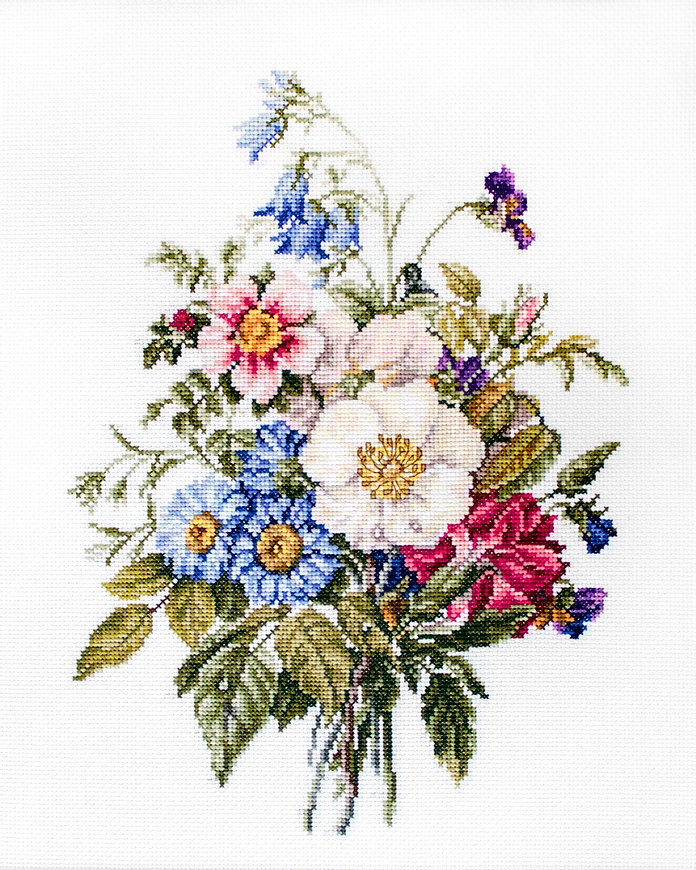 Luca-S クロスステッチ刺繍キット BU4004 Bouquet Of Summer Flowers (夏の花束) 【海外取り寄せ/納期40〜80日程度】 ルーカス