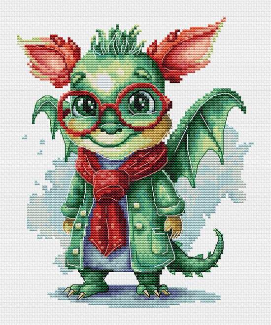 Luca-S クロスステッチ刺繍キット B1407 "The Elegant Dragon" (エレガント・ドラゴン) 【海外取り寄せ/納期40～80日程度】