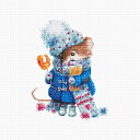 Luca-S クロスステッチ刺繍キット B1168 "Christmas mouse" (クリスマスのネズミ) 【海外取り寄せ/納期40~80日程度】 ルーカス