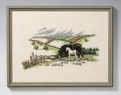 Rakuten - OOE クロスステッチ刺繍キット 02206 / 02207 牧場の風景 【取り寄せ/納期40〜80日程度】 デンマークの刺しゅうメーカー「オーレンシュレーガー(O. Oehlenschl&auml;gers Eftf. / Oehlenschlager)」製ししゅうキット 牛 ウシ Cow