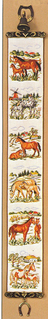 OOE クロスステッチ刺繍キット 36200 馬柄 ベルプル タペストリー 【取り寄せ/納期40〜80日程度】 デン..