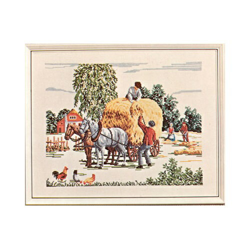 OOE クロスステッチ刺繍キット 50913 牧場の馬 【取り寄せ/納期40〜80日程度】 デンマークの刺しゅうメ..