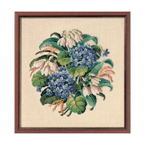 OOE クロスステッチ刺繍キット 84852 アジサイ (布:リネン) 【海外取り寄せ/納期40〜80日程度】 デンマークの刺しゅうメーカー「オーレンシュレーガー(O. Oehlenschl&auml;gers Eftf. / Oehlenschlager)」製ししゅうキット 花 フラワー Flower あじさい 紫陽花