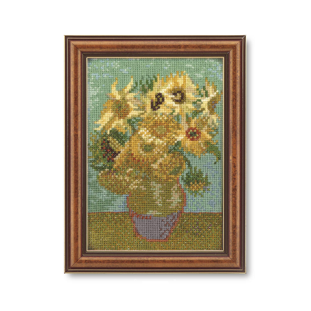 Olympusクロスステッチ刺繍キット 7588 "ひまわり" (ゴッホ作) オリムパス ART GALLERY ミニフレームコレクション