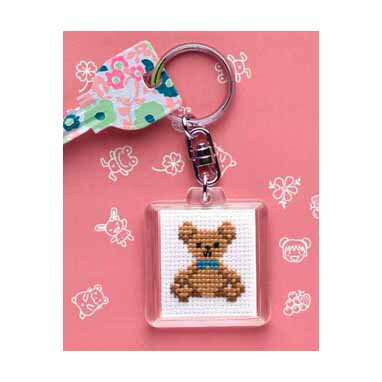 Olympus キー・リング刺繍キット KS-23 「テディベア」 クロスステッチ刺繍キット オリムパス