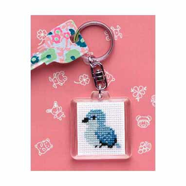 Rakuten - Olympus キー・リング刺繍キット KS-28 「青い鳥」 クロスステッチ刺繍キット オリムパス