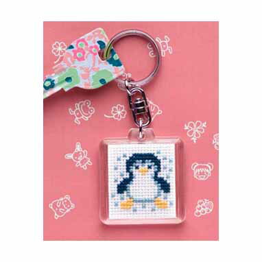 Rakuten - Olympus キー・リング刺繍キット KS-32 「ペンギン」 クロスステッチ刺繍キット オリムパス