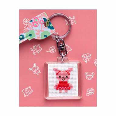 Rakuten - Olympus キー・リング刺繍キット KS-38 「ウサギ」 クロスステッチ刺繍キット オリムパス