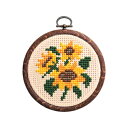 Olympusクロスステッチ刺繍キット7330「ヒマワリ」 おしゃれフープ フルーツ&フラワー オリムパス
