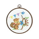 Olympusクロスステッチ刺繍キット7484「リスからの招待状」 森のかわいいなかまたち 第2弾 Animal forest オリムパス