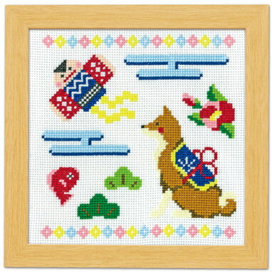 樂天商城 - Olympusクロスステッチ刺繍キット 7500 「戌とたこあげ」 干支 2018年(平成30年) 戌年 犬