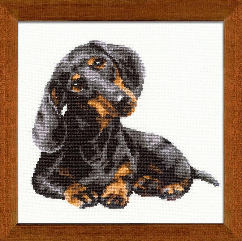 RIOLISクロスステッチ刺繍キット No.906 「Daschound」 (ダックスフント 犬) 【海...