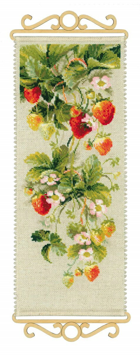 Rakuten - RIOLISクロスステッチ刺繍キット No.1551 「Strawberry」 (ストロベリー イチゴ ハンガー) 【海外取り寄せ/納期30〜60日程度】