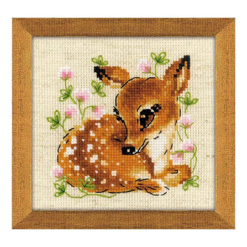 RIOLISクロスステッチ刺繍キット No.1777 「Little Deer」 (小鹿 シカ) 