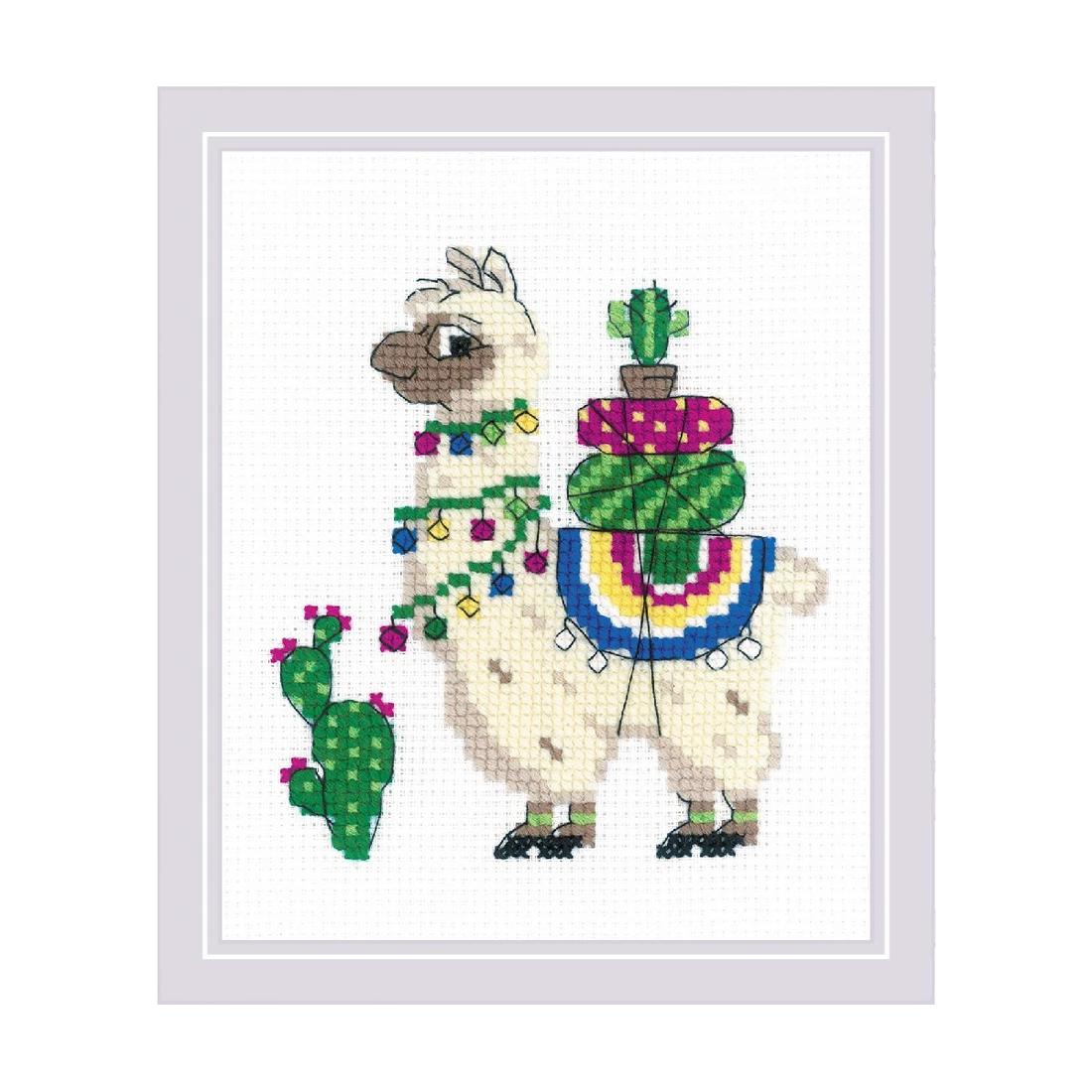 乐天商城 - RIOLISクロスステッチ刺繍キット No.1787 「Llama」 (ラマ) 【海外取り寄せ/納期30〜60日程度】