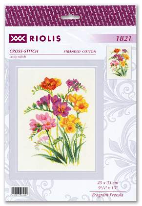 RIOLISクロスステッチ刺繍キット No.1821 「Fragrant Freesia」 (フレグラントフリ...