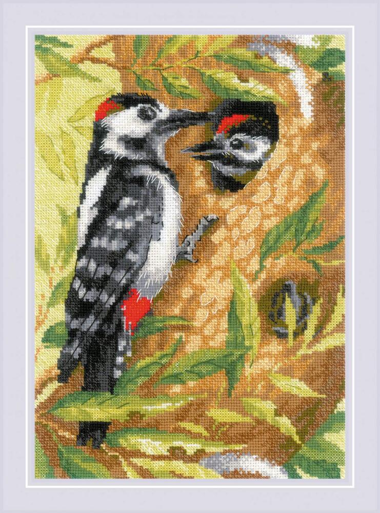 Rakuten - RIOLISクロスステッチ刺繍キット No.1851 「Woodpecker」 (キツツキ) 【海外取り寄せ/納期30〜60日】